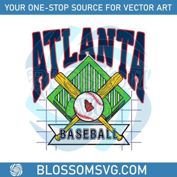 Atlanta Baseball MLB Game Day SVG