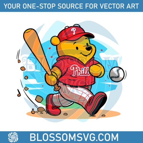 Winnie The Pooh Phillies Baseball PNG