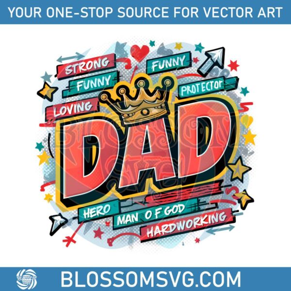king-dad-strong-funny-protector-png