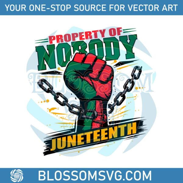 retro-property-of-nobody-juneteenth-black-history-svg