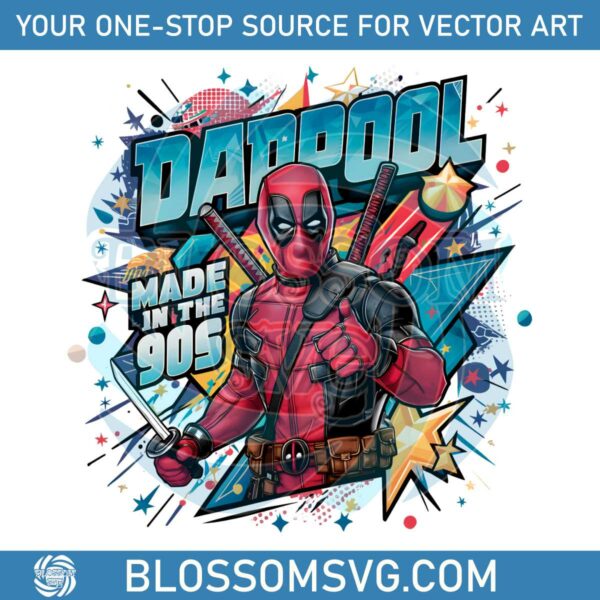 Superhero Dadpool Made In the 90s PNG