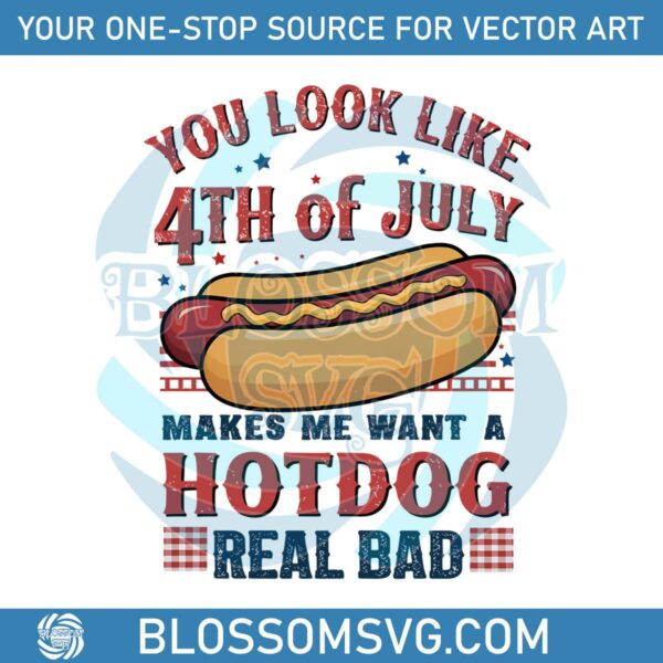 you-look-like-the-4th-of-july-funny-hot-dog-png