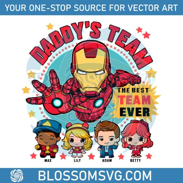 Daddys Team The Best Team Ever Marvel Dad PNG