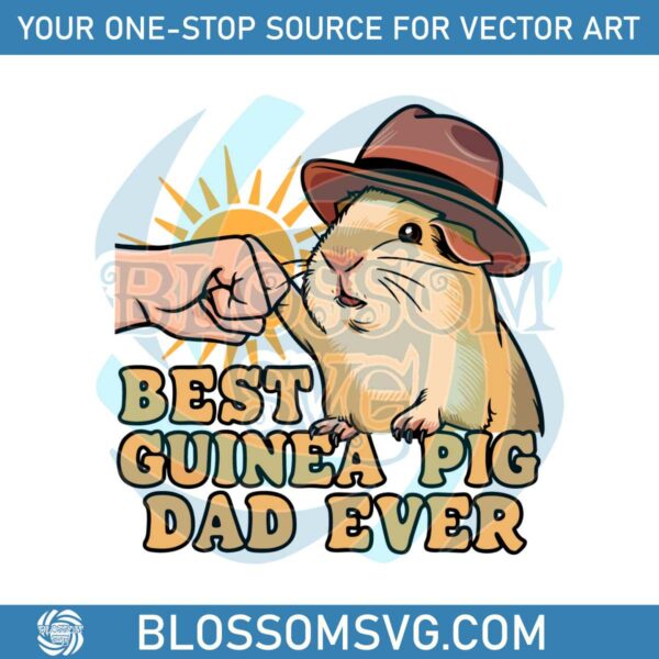 Best Guinea Pig Dad Ever Groovy Dad SVG
