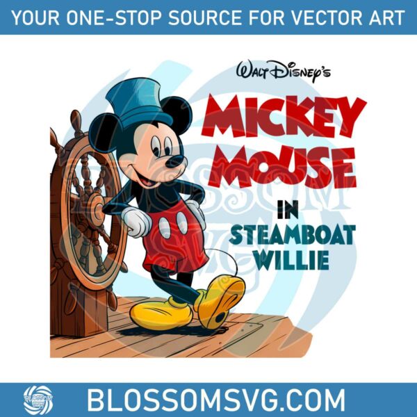 Mickey Mouse In Steamboat Willie PNG