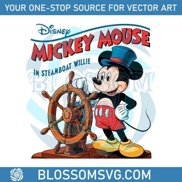 Funny Mickey Mouse Steamboat Willie PNG
