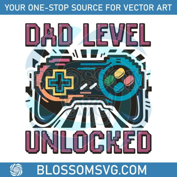 dad-level-unlocked-gaming-controller-svg