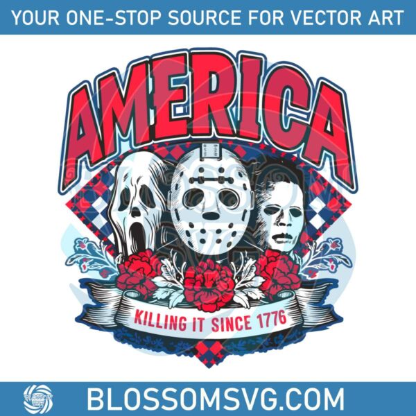 floral-america-killing-it-since-1776-horror-movie-png