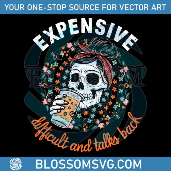 floral-skull-expensive-difficult-and-talks-back-png