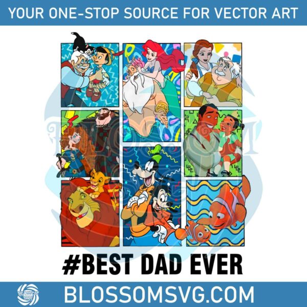 Disney Best Dad Ever Fathers Day PNG