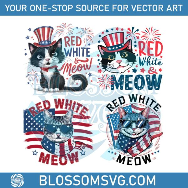 red-white-and-meow-svg-png-bundle