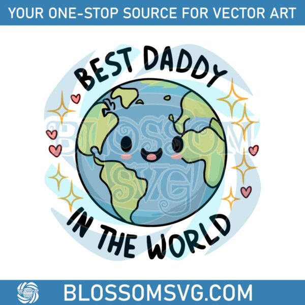 Groovy Best Daddy In The World SVG