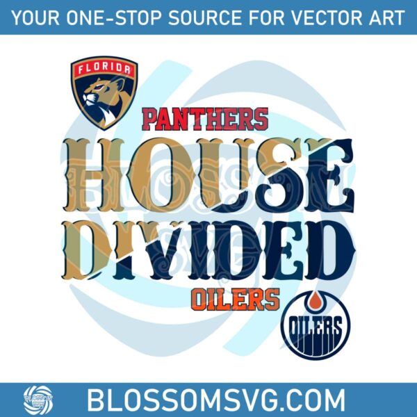 House Divided Florida Panthers vs Edmonton Oilers SVG
