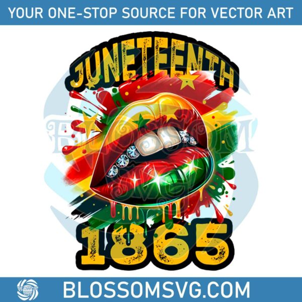 Juneteenth 1865 Lips African Americans PNG