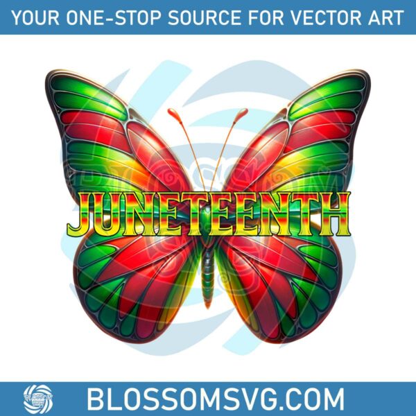 retro-juneteenth-butterfly-freedom-month-png