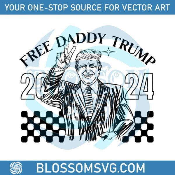 retro-free-daddy-trump-2024-president-svg