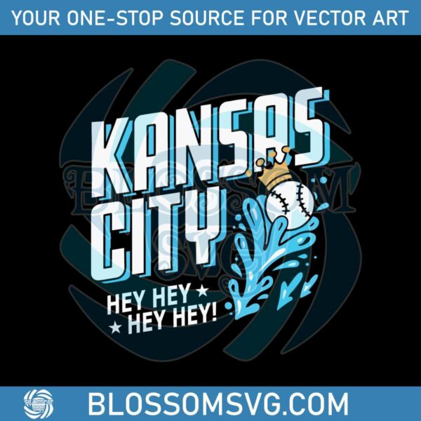 Kansas City Hey Hey Hey Hey Baseball SVG