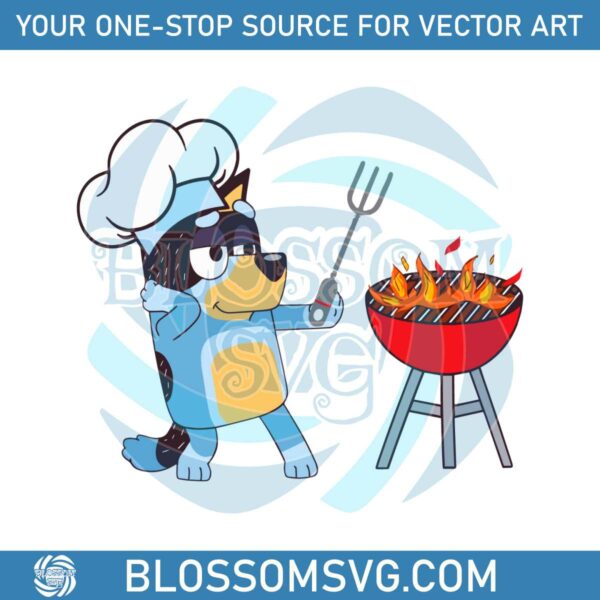 Bluey Bandit BBQ Funny Fathers Day SVG