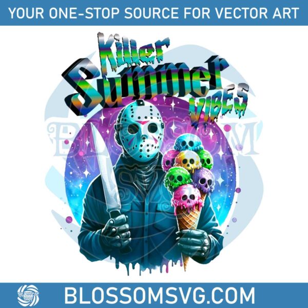 Killer Summer Vibes Jason Voorhees Ice Cream PNG