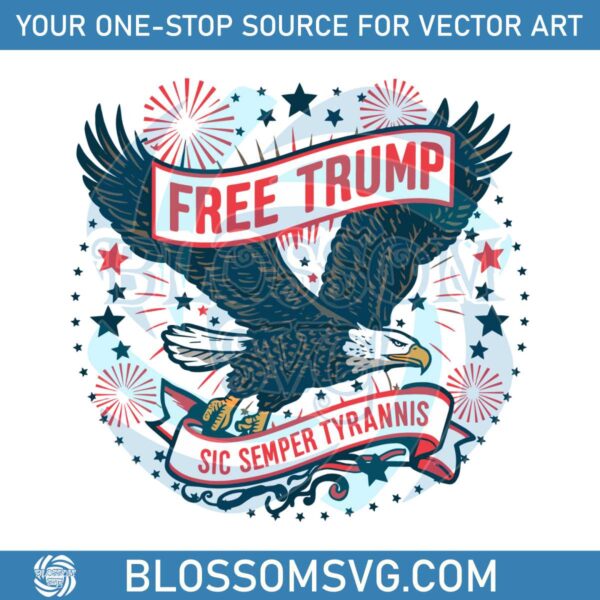 Retro Free Trump Sic Semper Tyrannis SVG