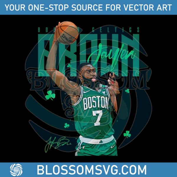 Boston Celtics Jaylen Brown Signature Art Png