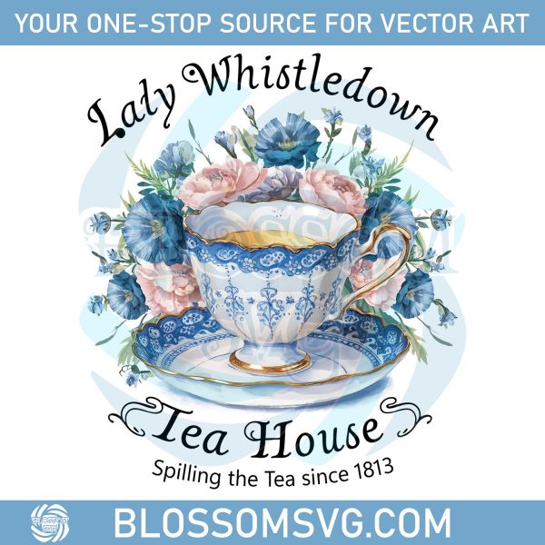 Book Lover Lady Whistledown Tea House Spilling The Tea Since 1813 PNG