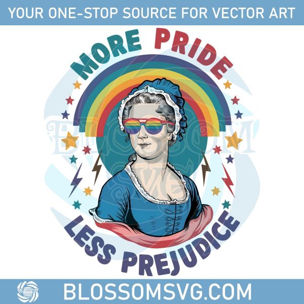 More Pride Less Prejudice Jane Austen Proud Ally PNG