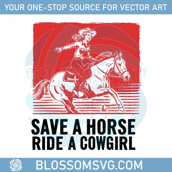 Save A Horse Ride A Cowgirl LGBT+ SVG