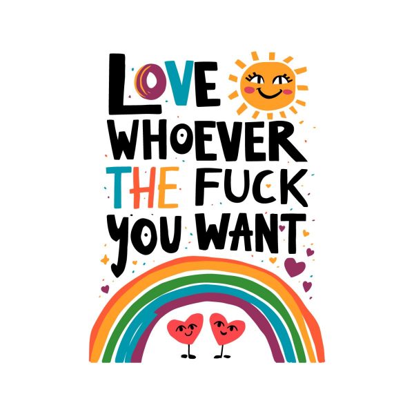 Love Whoever the F.ck you want Gay Pride Trendy SVG