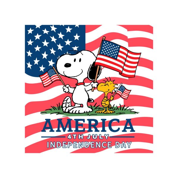 Snoopy And Woodstock America 4th Of July SVG