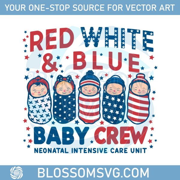 Red White And Blue NICU baby Independence Day PNG