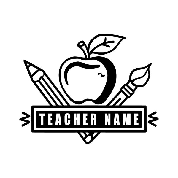 Custom Teacher Name Split Monogram Best Teacher Svg