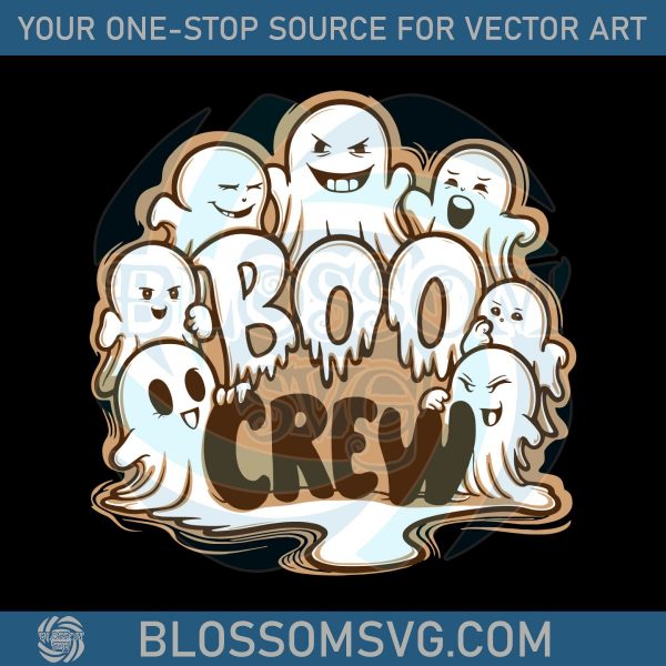 Boo Crew Ghost Halloween SVG Digital Download