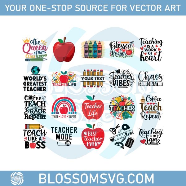 Back To School To Be Go Teacher Bundle SVG