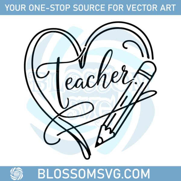 the-heart-teacher-floral-monogram-frame-svg