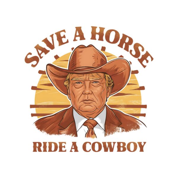 retro-save-a-horse-ride-a-cowboy-donald-trump-png