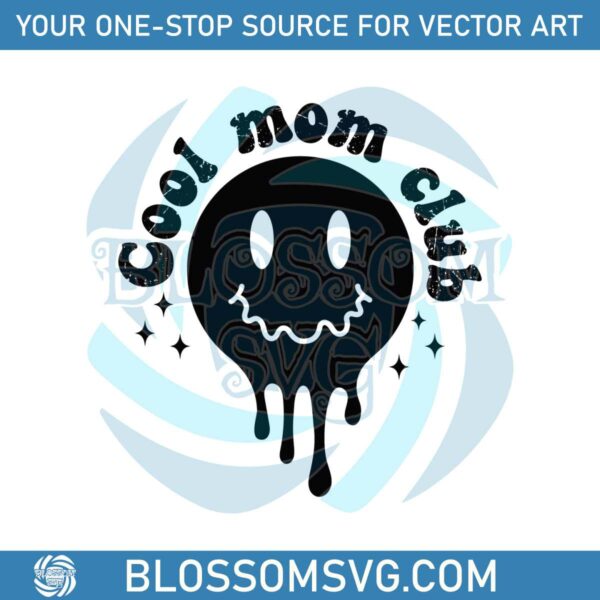 Cool Mom Clubs Melting Face SVG