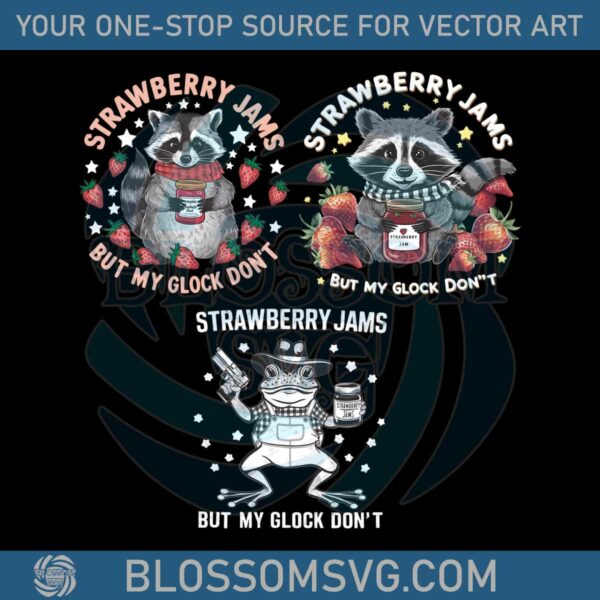 funny-trending-strawberry-jams-but-my-glock-dont-bundle-png
