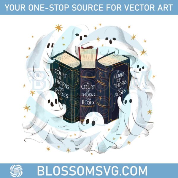 cute-boo-ghost-reading-a-court-of-thorns-and-roses-png