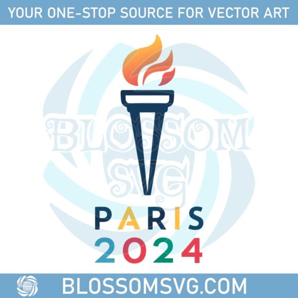 paris-olympic-games-2024-paris-torch-games-2024-svg
