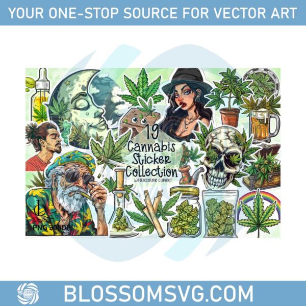 cannabis-sticker-collection-png