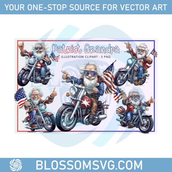 patriot-grandpa-on-motorbike-bundle-png-digital-download