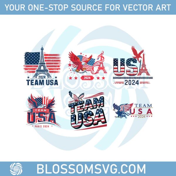 trendy-olympic-paris-summer-team-usa-png-bundle