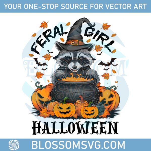 feral-girl-halloween-witchy-raccoon-png