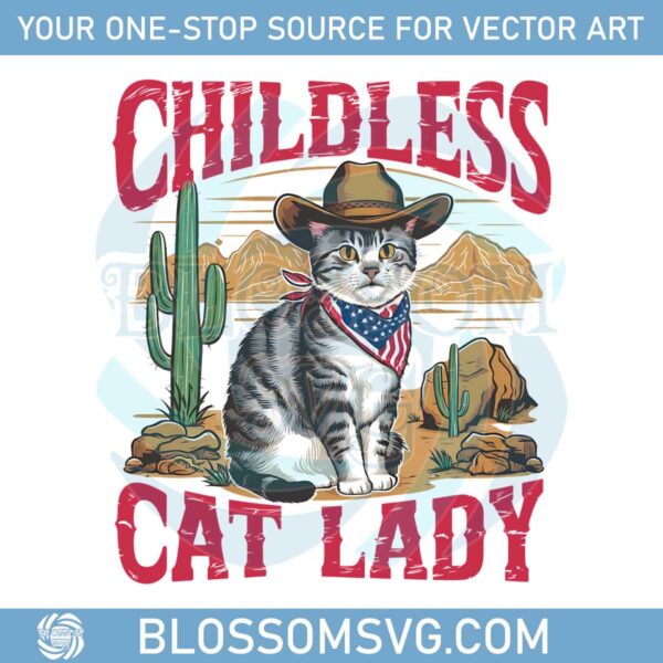 childless-cat-lady-western-cowboy-cat-png