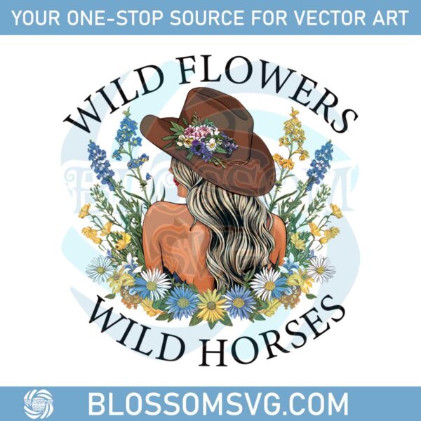 wild-flowers-wild-horses-western-girl-png