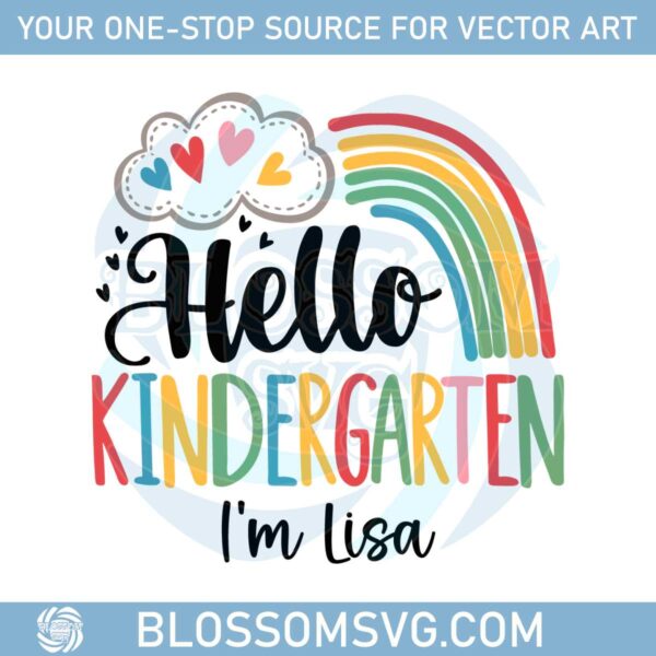 custom-hello-kindergarten-rainbow-svg