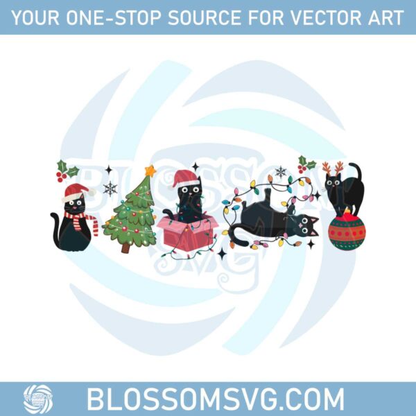 black-cat-christmas-merry-christmas-cat-svg