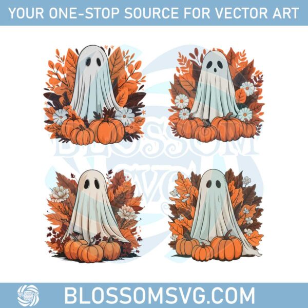 retro-floral-ghost-bundle-cute-halloween-ghost-svg