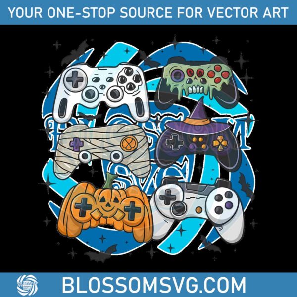 retro-halloween-gaming-controller-shirt-png-skeleton-zombie-halloween-sublimation-design-halloween-shirt-for-kid-png-video-game-png